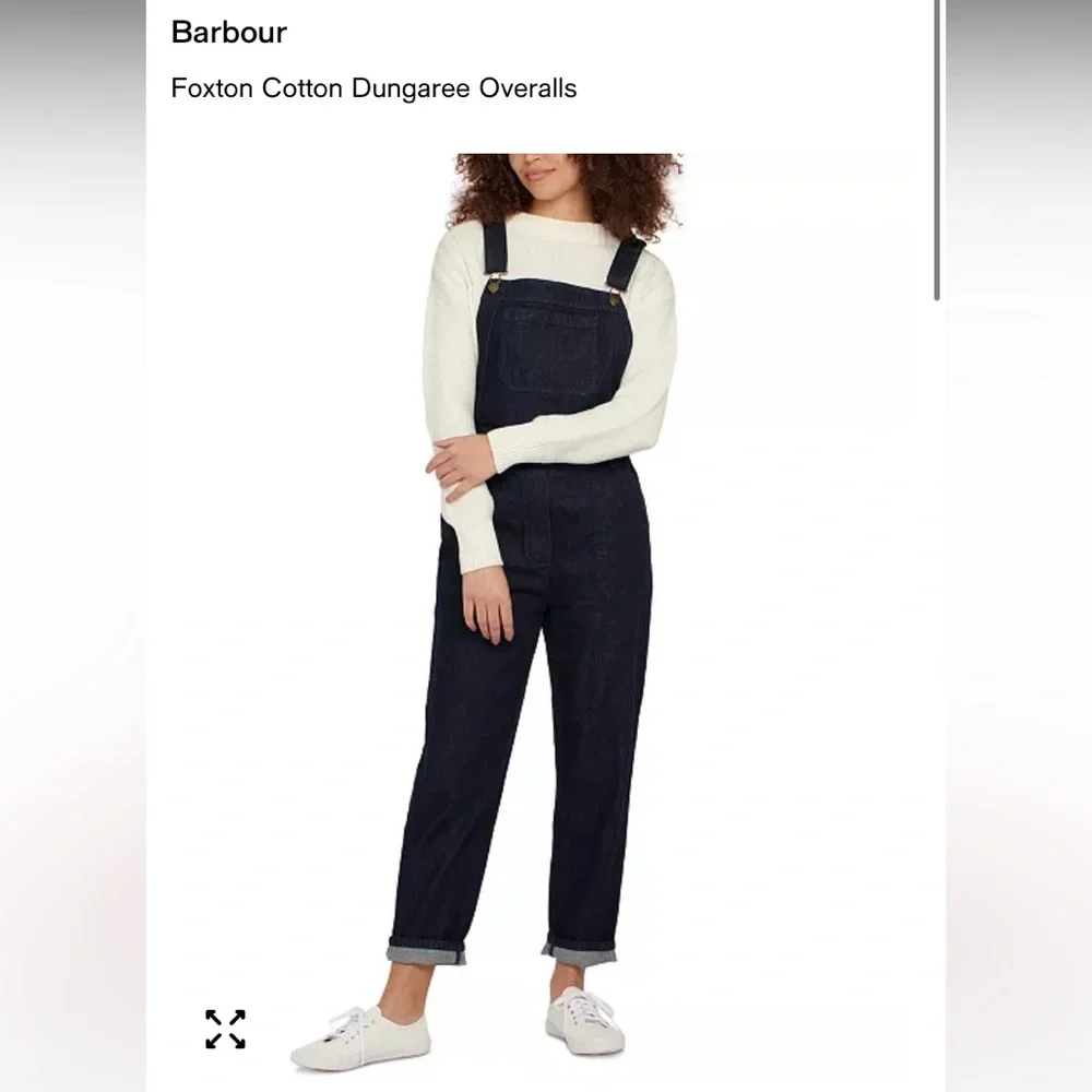 Barbour Foxton Dungaree Denim Women's Overalls - Sz 10 - Picture 1 of 5